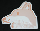 Floral Dogo Vinyl Single Stickers