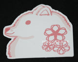 Floral Dogo Vinyl Single Stickers